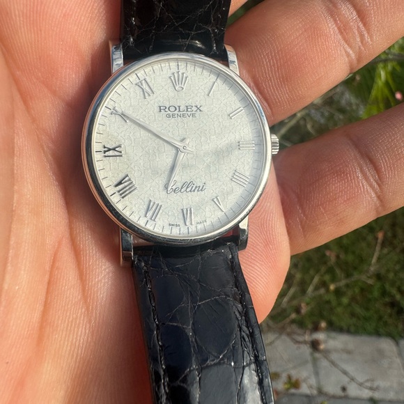 Rolex Cellini 5115 18K White Gold Ivory Anniversary Dial Men’s Watch 🔥 - Picture 7 of 14